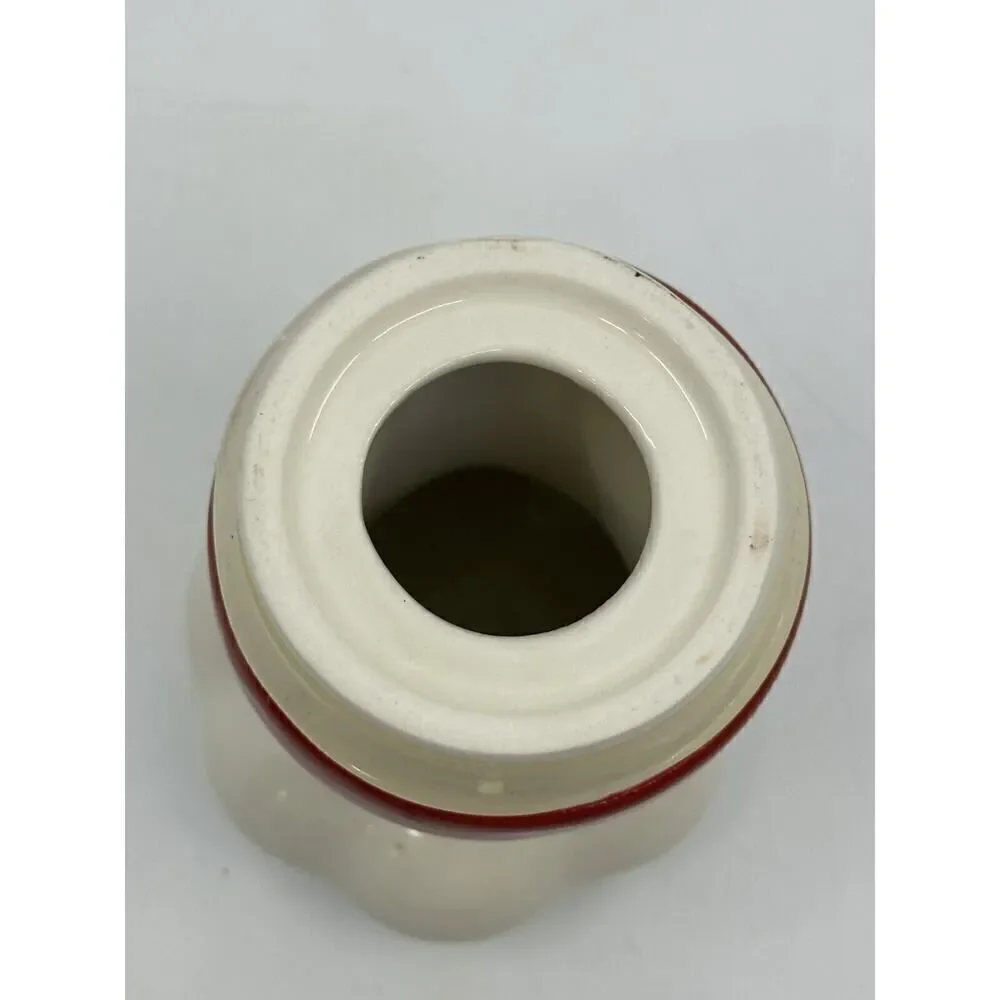 Jelly Belly Candy Jar Ceramic Chef Canister Red White 2006 Vintage‎ Style
